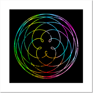 Rainbow Pentagram of Venus Posters and Art